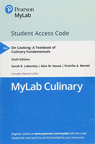 Stock image for MyLab Culinary and Pearson Kitchen Manager with Pearson eText -- Access Card -- for On Cooking for sale by Textbooks_Source