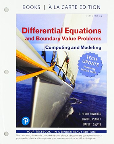 Beispielbild fr Differential Equations and Boundary Value Problems: Computing and Modeling : Tech Update, MyLab Math zum Verkauf von Buchpark