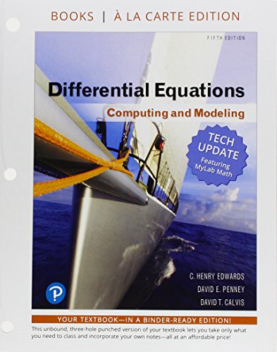 Stock image for Differential Equations Computing and Modeling Tech Update: Books a La Carte Edition for sale by Revaluation Books