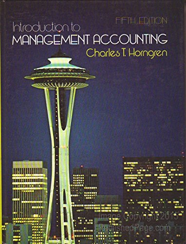 Imagen de archivo de Introduction to management accounting a la venta por SecondSale