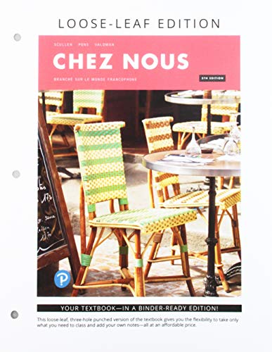 Stock image for Chez nous: Branch sur le monde francophone -- Loose-Leaf Edition for sale by SGS Trading Inc