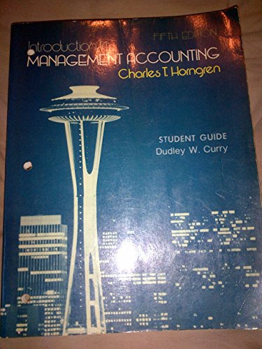 9780134877853: Title: Introduction to Management Accounting 5th Edition