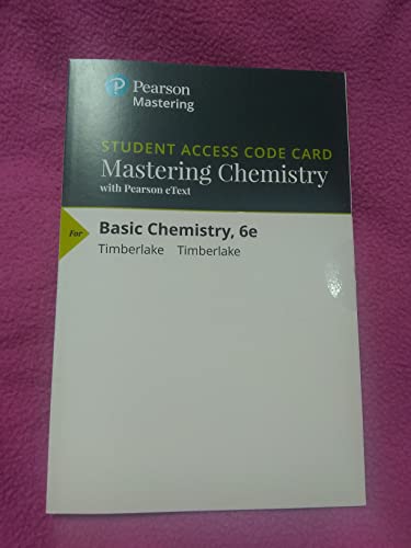 Imagen de archivo de MasteringChemistry with Pearson eTe a la venta por Textbooks_Source