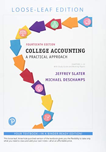 9780134889207: College Accounting Chapters 1-12 with Study Guide and Working Papers, Student Value Edition Plus Mylab Accounting with Pearson Etext -- Access Card Package