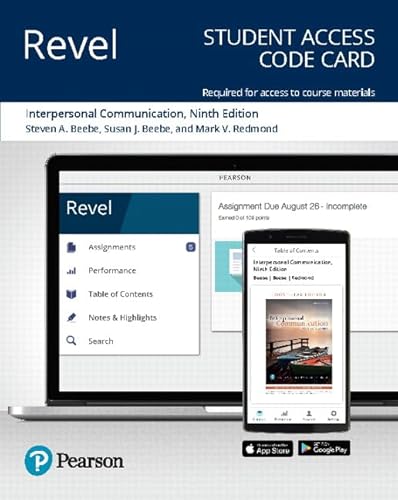 Imagen de archivo de Revel for Interpersonal Communication: Relating to Others -- Access Card a la venta por Textbooks_Source