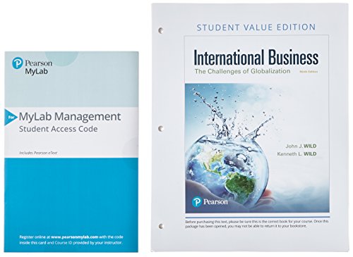 9780134890470: International Business: The Challenges of Globalization, Student Value Edition Plus MyLab Management with Pearson eText -- Access Card Package (9th Edition)