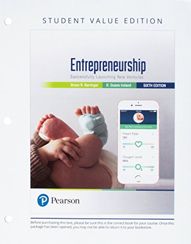 Beispielbild fr Entrepreneurship: Successfully Launching New Ventures, Student Value Edition Plus MyLab Entrepreneurship with Pearson eText -- Access Card Package (6th Edition) zum Verkauf von BooksRun