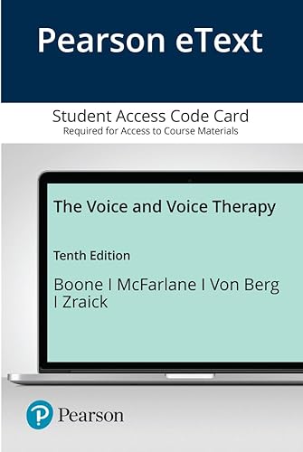 Stock image for The Voice and Voice Therapy, Pearson eText -- Access Card for sale by Bulrushed Books