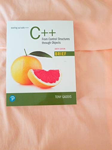 Stock image for Starting Out with C++: From Control Structures through Objects, Brief Version (What's New in Computer Science) for sale by BooksRun