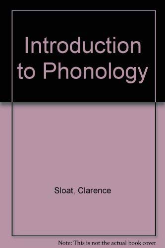 Beispielbild fr Introduction to Phonology zum Verkauf von Better World Books