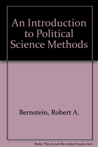 Stock image for An Introduction to Political Science Methods for sale by UHR Books