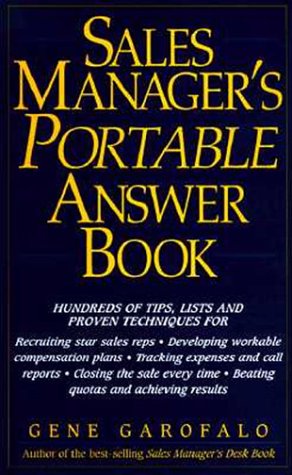 Stock image for Sales Manager's Portable Answer Book for sale by HPB-Red