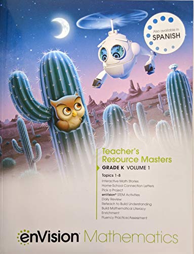 9780134954073: enVision Mathematics 2020 Teacher Resource Masters Grade K Volume 1, c. 2020, 9780134954073, 0134954076