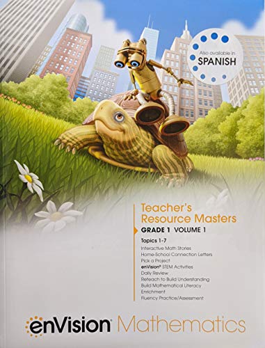 Imagen de archivo de enVision Mathematics, Grade 1, Volume 1, Topics 1-7: Teacher's Resource Masters, Consumable (2020 Copyright) a la venta por ~Bookworksonline~