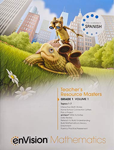 Stock image for enVision Mathematics, Grade 1, Volume 1, Topics 1-7: Teacher's Resource Masters, Consumable (2020 Copyright) for sale by ~Bookworksonline~
