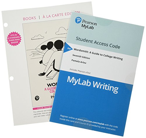 Imagen de archivo de Wordsmith: A Guide to College Writing, Books a la Carte Plus MyLab Writing with Pearson eText -- Access Card Package (What's New in Developmental English Technical Communicatio) a la venta por Front Cover Books