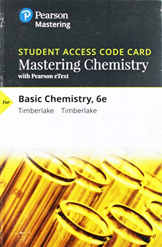 Stock image for Mastering Chemistry With Pearson Etext -- Standalone Access Card -- for Basic Chemistry: Includes Digital Download for sale by Revaluation Books