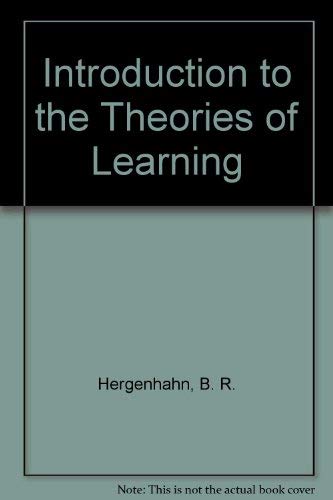 Stock image for An introduction to theories of learning for sale by Wonder Book