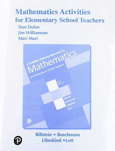 Stock image for Activity Manual for Problem Solving Approach to Mathematics for Elementary School Teachers, A for sale by BooksRun