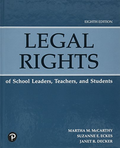 Beispielbild fr Legal Rights of School Leaders, Teachers, and Students zum Verkauf von BooksRun