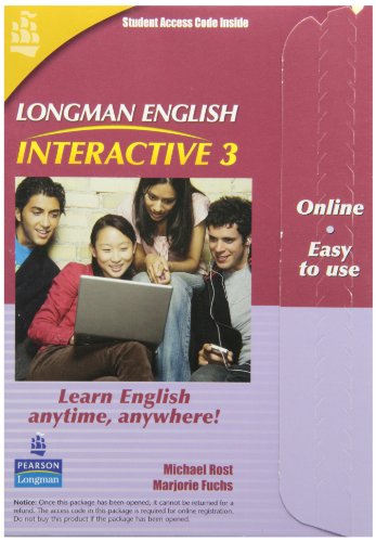 Imagen de archivo de Longman English Interactive 3, Online Version, American English (Access Code Card) a la venta por Iridium_Books