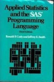 Stock image for Applied Statistics and the Sas Programming Language for sale by Books Puddle