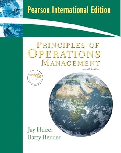 Beispielbild fr Principles of Operations Management: International Edition zum Verkauf von Ammareal