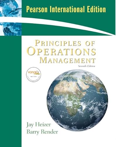 Imagen de archivo de Principles of Operations Management: International Edition a la venta por Phatpocket Limited