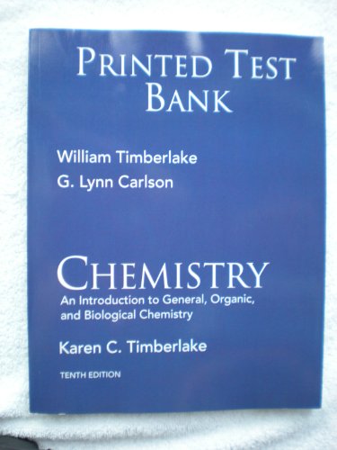 Beispielbild fr Printed Test Bank; Chemistsry An Introduction to General, Organic, and Biological Chemistry zum Verkauf von HPB-Red
