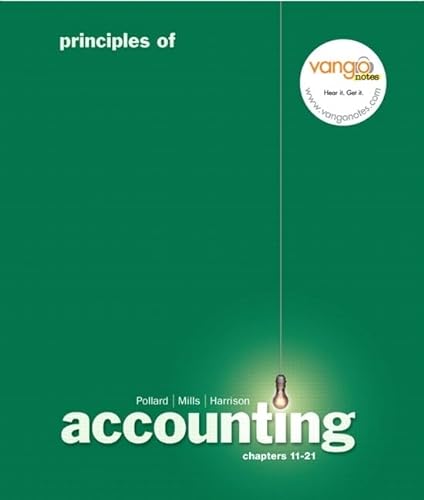 Imagen de archivo de Principles of Accounting, MANAGERIAL CHAP. 11-21 Value Pack (includes Principles of Accounting Study Guide and Student CD Package & MyAccountingLab with E-Book Student Access ) a la venta por Iridium_Books