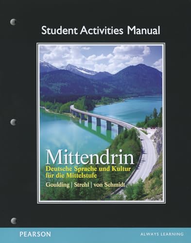 9780135022627: Student Activities Manual for Mittendrin: Deutsche Sprache und Kultur fr die Mittelstufe