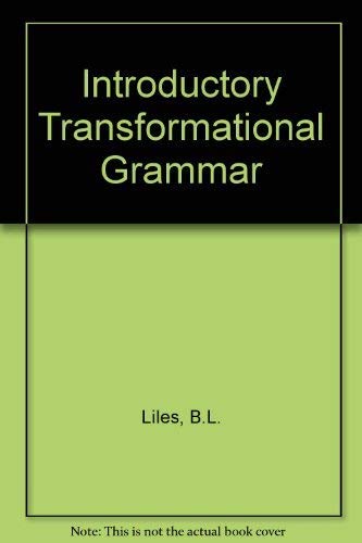 Stock image for Introductory Transformational Grammar for sale by Wonder Book