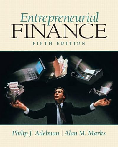 Imagen de archivo de Entrepreneurial Finance (5th Edition) a la venta por SecondSale