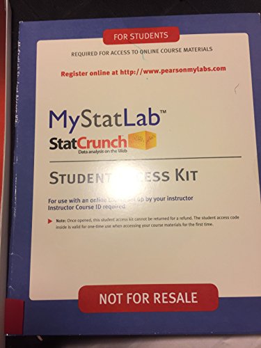 9780135027028: MyMathLab/MyStatLab -- Standalone Access Kit