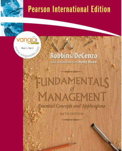 Stock image for Fundamentals of Management: International Edition for sale by Ammareal