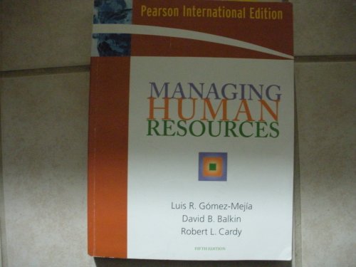 Beispielbild fr Managing Human Resources: International Edition zum Verkauf von Ammareal
