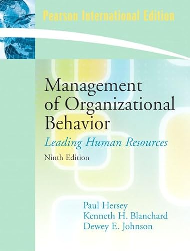 9780135032756: Management of Organizational Behavior: International Edition