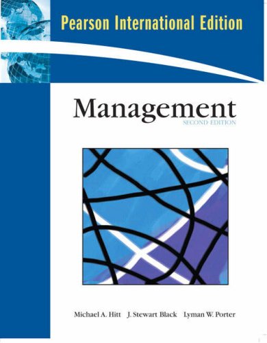Management: International Edition (9780135032763) by Hitt, Michael A.; Black, Stewart; Porter, Lyman W.