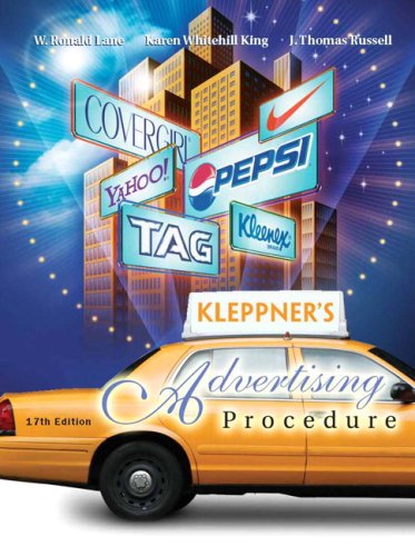 Kleppner's Advertising Procedure Value Pack (Includes IMC Planpro Handbook Featuring IMC Planpro Software & Vangonotes Access) (9780135034880) by W. Ronald Lane; Tom Russell; Karen King