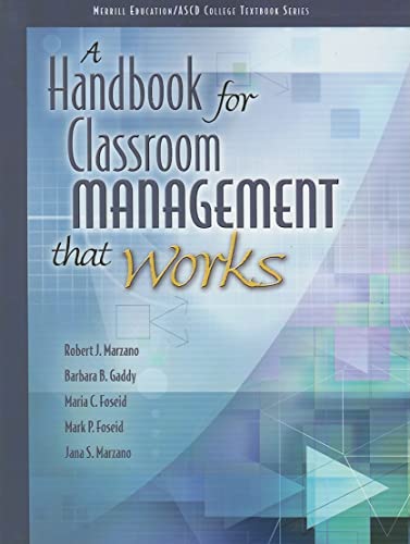 Imagen de archivo de Handbook for Classroom Management that Works, A a la venta por One Planet Books