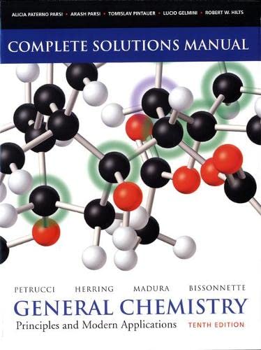 Beispielbild fr Solutions Manual for General Chemistry : Principles and Modern Applications zum Verkauf von Better World Books