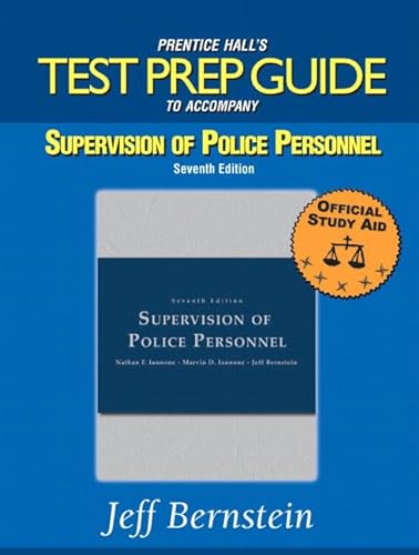 9780135044339: Prentice Hall's Test Prep Guide to Accompany Supervision of Police Personnel