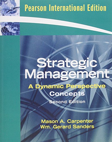 9780135044438: Strategic Management: Concepts: International Edition