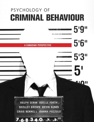 Beispielbild fr Psychology of Criminal Behaviour: A Canadian Perspective zum Verkauf von Irish Booksellers