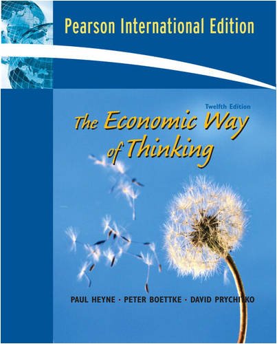 9780135072301: Economic Way of Thinking, The:International Edition