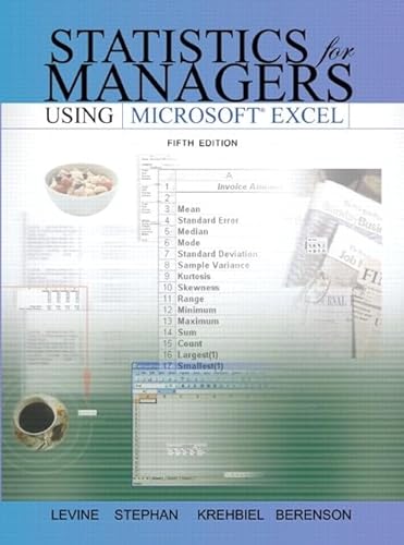 Stock image for Statistics for Managers Using Microsoft Excel, (SVE) Value Pack (includes Student Study Guide & Solutions Manual & Key Formula Guide) for sale by Iridium_Books