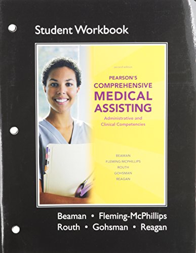 Stock image for Workbook for Pearson's Comprehensive Medical Assisting (Pearson Custom Health Professions) for sale by BookHolders