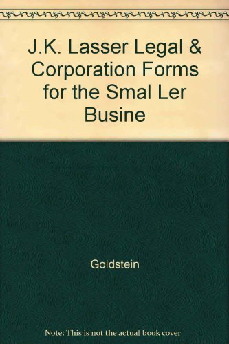 Stock image for J.K. Lasser Legal & Corporation Forms for the Smaller Business for sale by dsmbooks