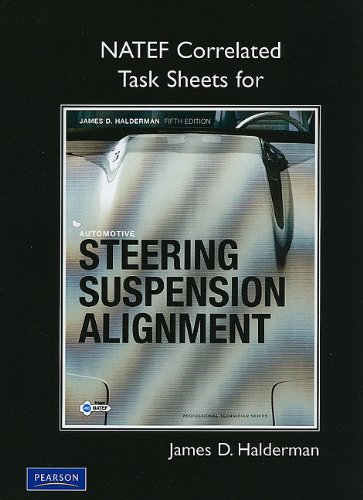 Stock image for Automotive Steering, Suspension, and Alignment NATEF Correlated Task Sheets for sale by HPB-Red
