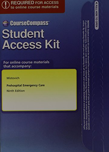 9780135097458: CourseCompass Student Access Code Card for Prehospital Emergency Care